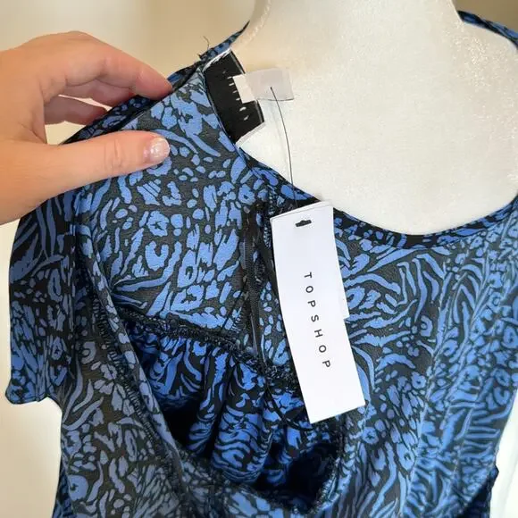 NWT Topshop Blue Backless Dress - Size 2 - Picture 5 of 7